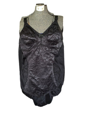 Women's Unbranded Black Floral solid Lace Shapewear Bodysuit